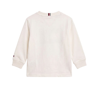 Tommy Hilfiger T-shirt Avorio A Maniche Lunghe KB0KB10651-Z00 Per Neonato