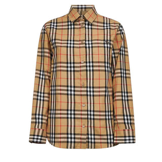 Burberry Camicia In Cotone Check 8119172 Per Donna
