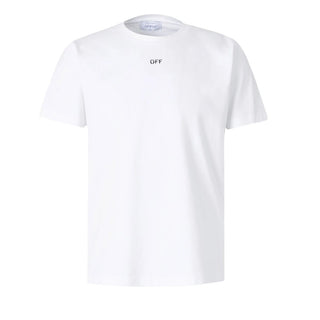 Off-White T-shirt bianca a maniche corte con logo OMAA027F25JER0050110