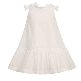 Simonetta Abito Bianco In Taffetà Con Fiocchi SW1A52-S0198