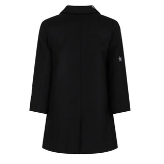 Msgm Cappotto monopetto nero con stelle F3MSJGCO149