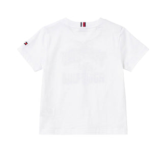 Tommy Hilfiger T-shirt Bianca Con Logo KB0KB10641-YBR Per Neonato