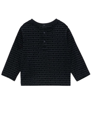 Emporio Armani T-shirt blu navy a maniche lunghe 6DHTD5-1LOSZ