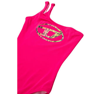 Diesel Costume Intero Fucsia Con Logo Per Bambina J02724-KYAG8-K30E