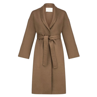 Fabiana Filippi Cappotto monopetto in lana e cashmere con cintura CTD220W230