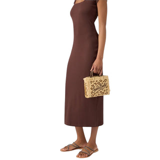 Mc2 Saint Barth Borsa Vanity Mini In Tessuto Effetto Paglia Con Motivo Leopardato VAMI009/00349L