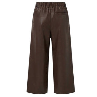 MM6 Maison Margiela Pantaloni Marroni In Similpelle M60994-MM08L-M6713 Per Bambina