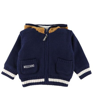 Moschino Cardigan con cappuccio Teddy Bear MUA005