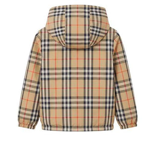 Burberry Giubbino Antivento Reversibile Con Cappuccio 8121187 Per Neonati