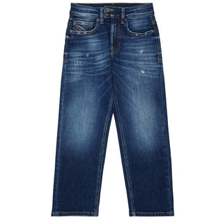 Diesel Jeans Relaxed Fit In Denim Blu J02939-KXBUL-K01 Per Bambini