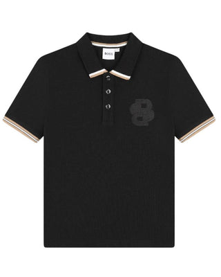 Hugo Boss Polo nera con logo J51170