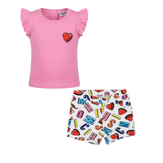 Moschino Completo Con T-shirt E Shorts Per Neonata MDK015-LBA00