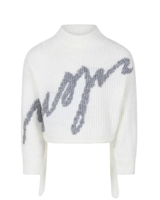 Msgm Maglia cropped con logo frontale F4MSJGTN113