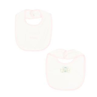 Fendi Tutina Rosa In Cotone Con Cappellino E Bavaglino BUQ167-ST8-F9C11 Per Neonata