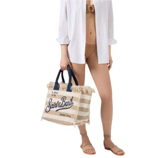 Mc2 Saint Barth Borsa Vanity In Canvas A Righe VANI001/02753L