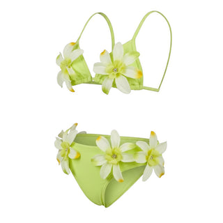 Selini Action By Eleni Balerba Bikini Verde Con Fiori Per Bambina SES222-46TRB