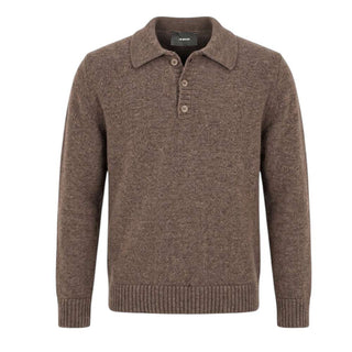 I'm Brian Maglia Polo Marrone In Misto Lana MA3809/1 Per Uomo