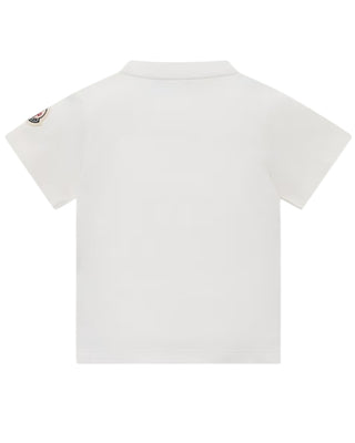 Moncler T-shirt bianca in jersey con stampa K29518C00008