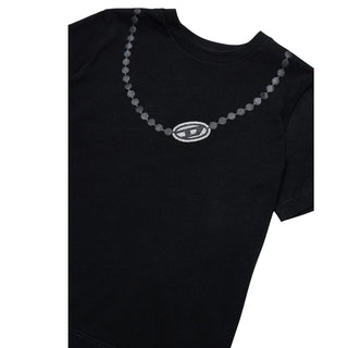 Diesel T-shirt Nera A Maniche Corte J03015-00YI9-K900 Per Bambina