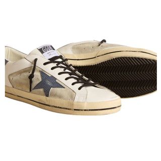 Golden Goose Sneakers Super-Star con stella lucertola blu GMF00103/F0060401050