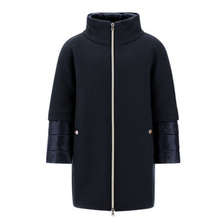 Herno Cappotto in twill di lana con logo da bambina CA0004G