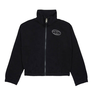 Diesel Felpa Nera Con Zip J02916-KYAZ3-K900 Per Bambina