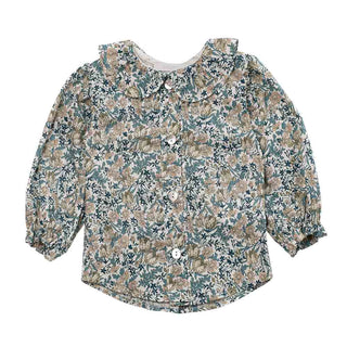 Coccodè Camicia in popeline con fantasia floreale da bambina C62141J