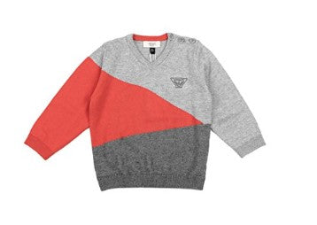 Armani 6YHM53 Three Colors V-Neck Baby Sweater