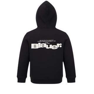 Blauer Felpa Nera Con Zip E Cappuccio Per Bambino 26SBLKF02527-999