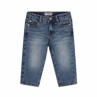 Iceberg Jeans in denim blu con logo PTICE6305B