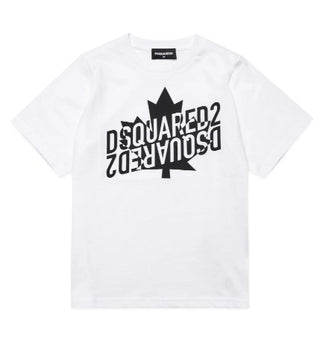 Dsquared2 T-shirt girocollo con logo e stampa DQ1743-D00MV