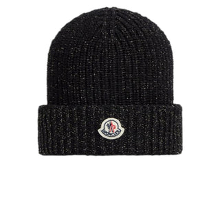 Moncler Cappello nero in lana con logo K29543B00021