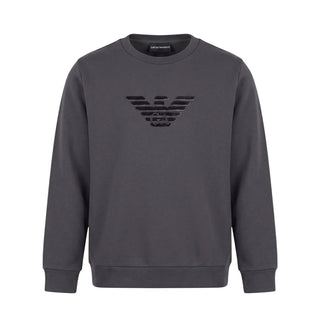 Armani Crewneck Sweatshirt 6K4M93 Flocked Logo für Kinder