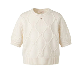 Elisabetta Franchi Maglia A Maniche Corte In Misto Lana EFMA174.C Per Bambina