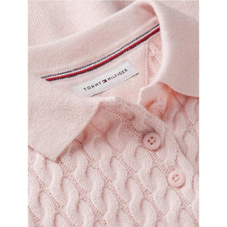 Tommy Hilfiger Vestina In Maglia Rosa KN0KN02308-TJQ Per Neonata