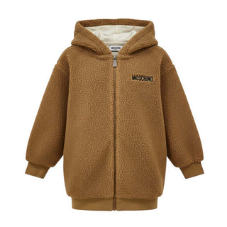 Moschino Giacca Teddy con cappuccio e logo HDF05I