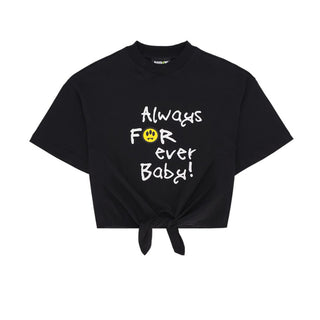 Barrow T-shirt Nera A Maniche Corte Con Stampa S6BKJGTH140-110