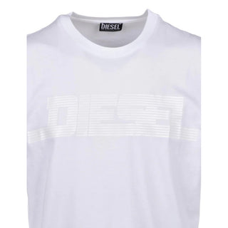 Diesel T-shirt bianca a maniche corte con Oval D A16861-RPATI