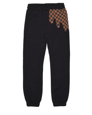 SPRAYGROUND Pantaloni jogger neri in felpa con logo SPY1266G