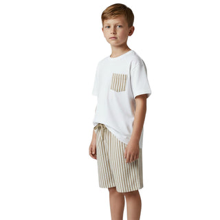 BLOOM Bermuda A Righe In Misto Cotone Per Bambino 133501