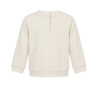 Fendi Felpa Girocollo Beige Con Logo BUH104-5V0 Per Neonati