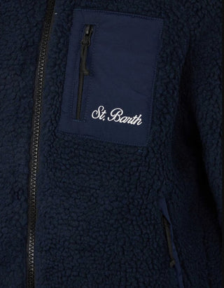 Mc2 Saint Barth Giacca Teddy blu da bambino KEY0005-00125E