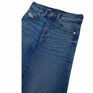 Diesel Jeans Gamba Larga In Denim Blu J00816-KXBU3-K01 Per Bambina