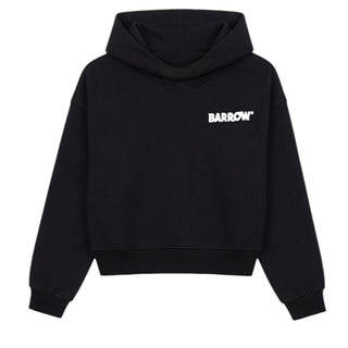 Barrow Felpa Cropped Nera Con Stampa 032130 Per Bambina