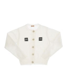 Elisabetta Franchi Cardigan-Pullover mit EFMA110-Logo und Reißverschluss