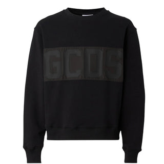 GCDS Felpa Girocollo Nera Con Logo Z0MLQE144F004/999B Unisex