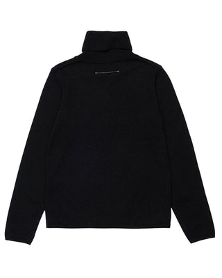 Maison Margiela Maglia Dolcevita in misto lana con logo M60884-MM06Q