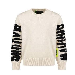 Barrow Maglia Avorio In Misto Lana Con Smile 031850 Per Bambini