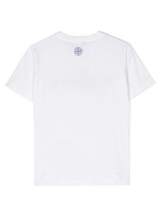 Stone Island T-shirt girocollo con logo frontale 801621073