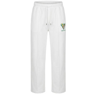 Casa Blanca Pantaloni Bianchi In Felpa Tennis Club Triangle M-PF26-JTR-361-03 Per Uomo